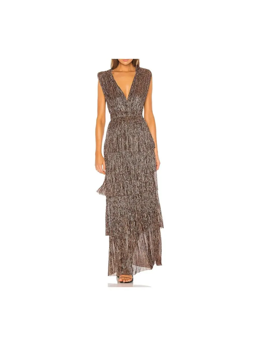Sabina Musayev Metallic Brown Skylar Gown Size S - Picture 1 of 4